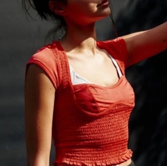 Free People Movement Strike a Pose Crop Top Shirt Sz XL - Picture 1 of 7